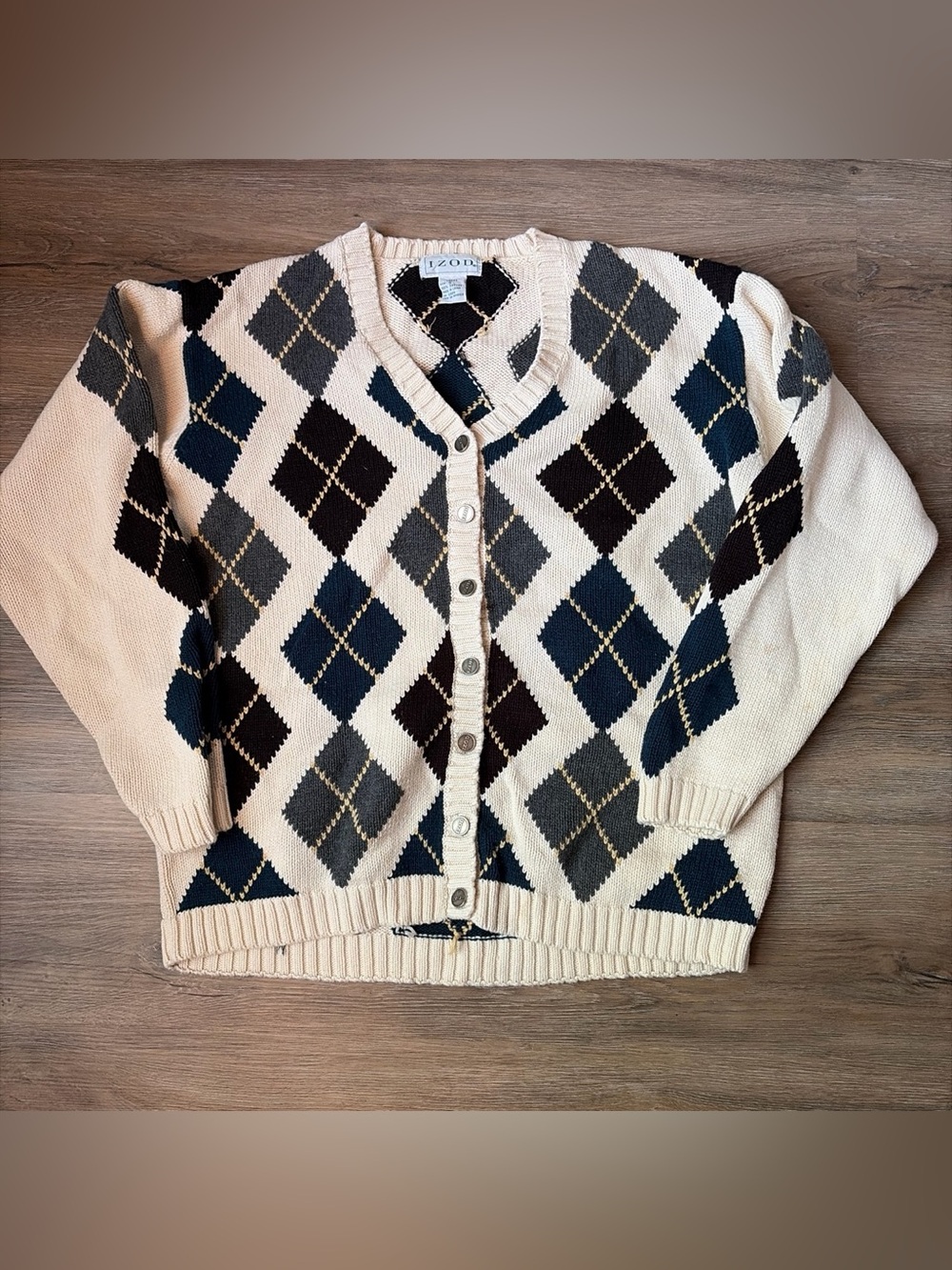 IZOD vintage argyle women's cardigan
